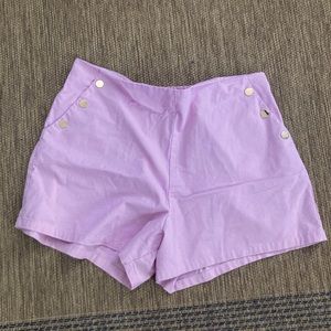 City chic elastic waist gold button shorts